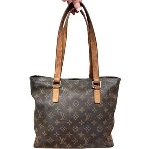 Authentic Louis Vuitton Monogram Cabas Piano Bag Shoulder Bag Tote Handbag
